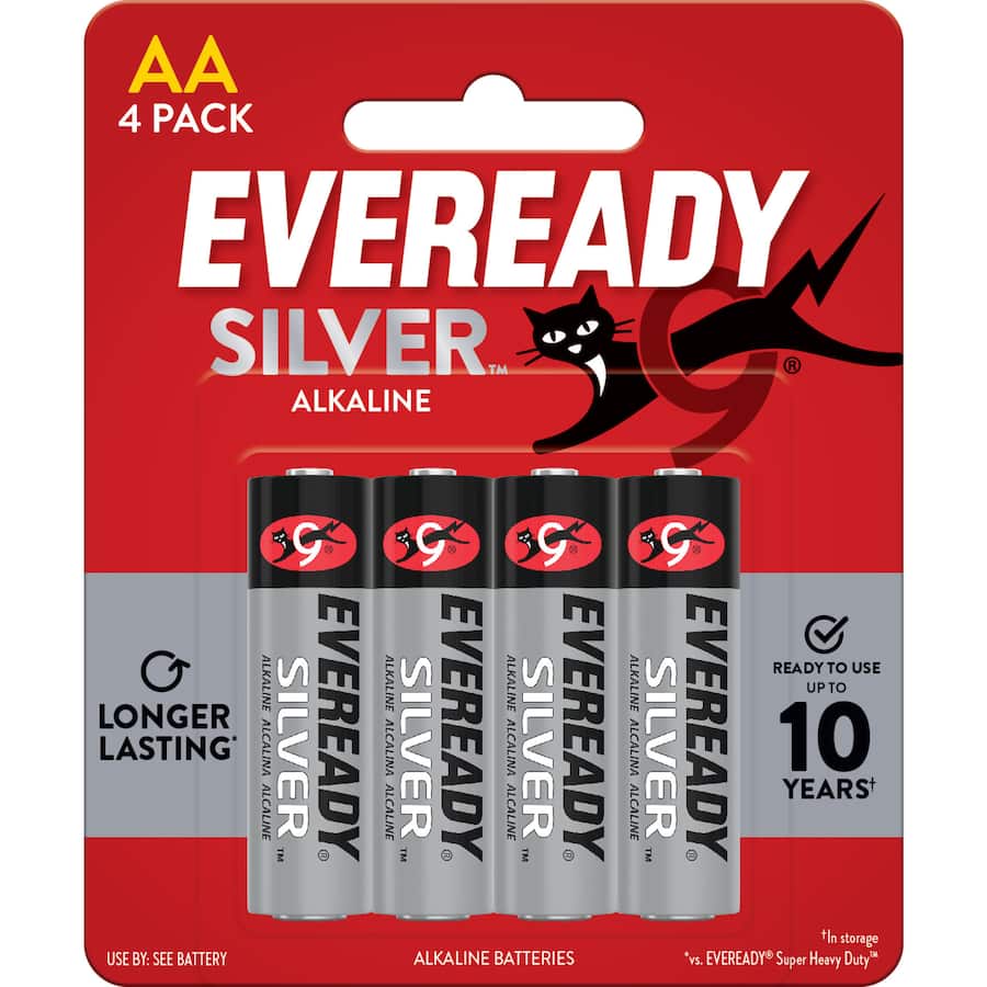 Eveready Silver Batteries Aa 4pack