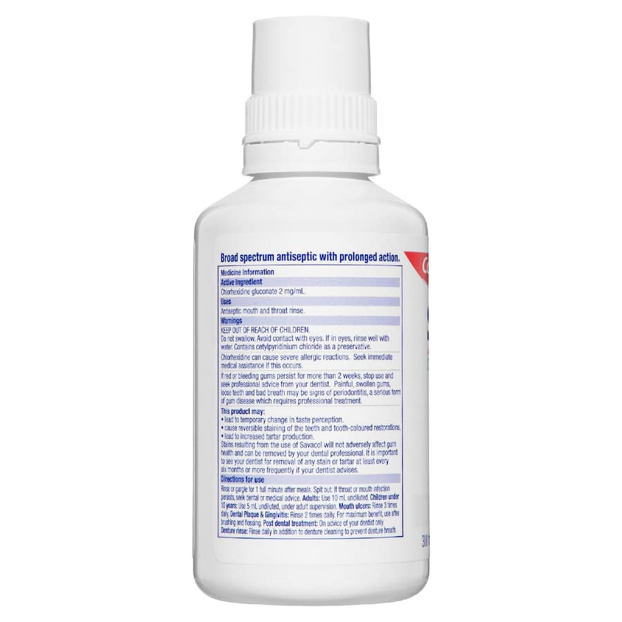 Savacol Mouthwash Mint Alcohol Free 300mL