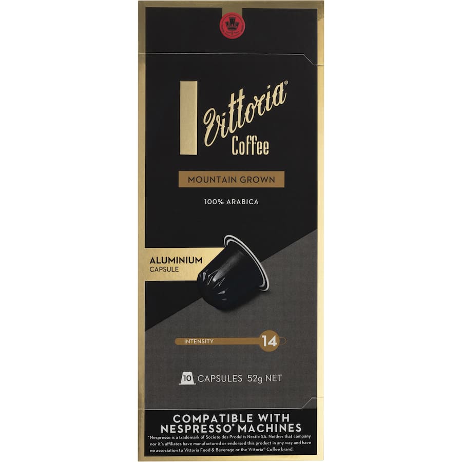 Vittoria Coffee Pods Mountain Grown 10pack