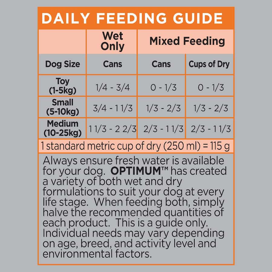 Optimum Wet Dog Food With Beef & Rice Can 400g