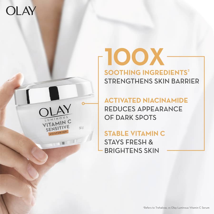 Olay Luminous Face Moisturiser Vitamin C Sensitive 50g