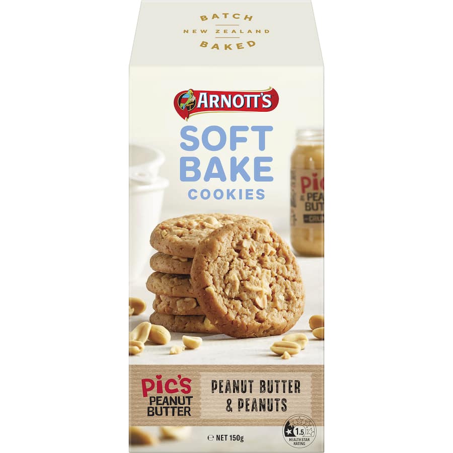 Arnotts Pics Softbake Cookies Peanuts 150g