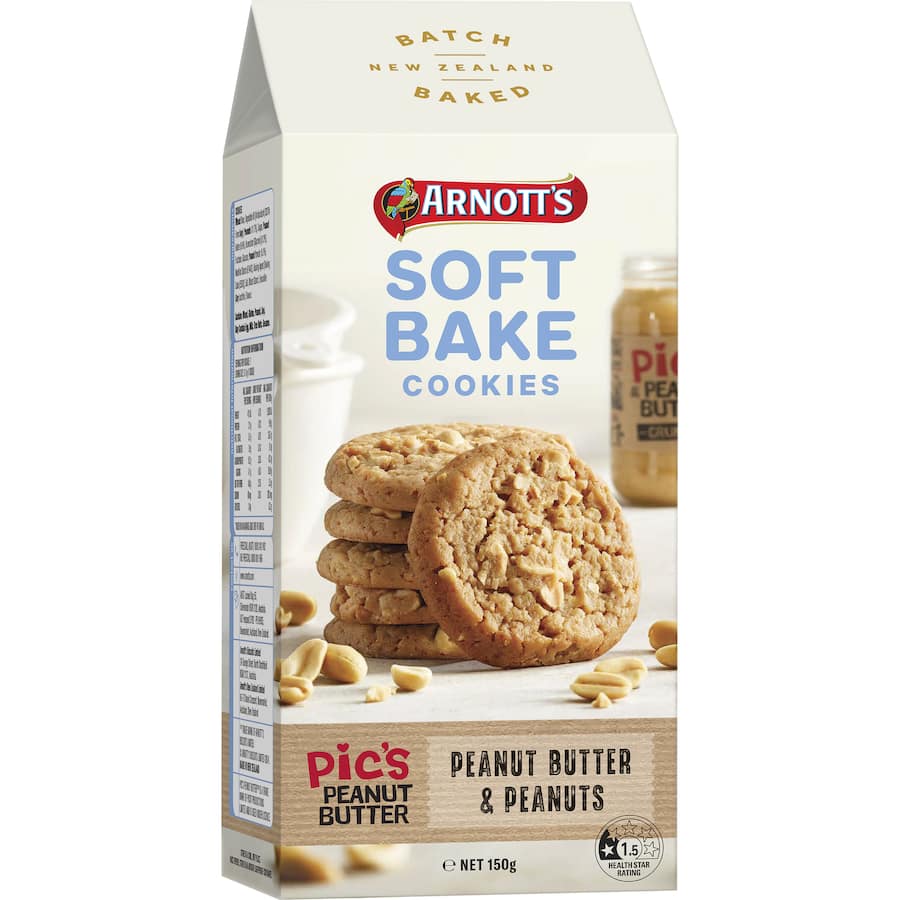 Arnotts Pics Softbake Cookies Peanuts 150g