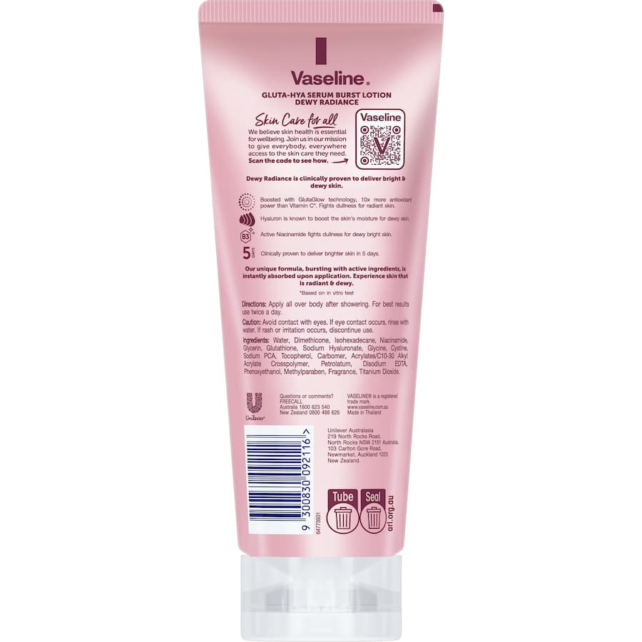 Vaseline Gluta Hya Body Serum Lotion Dewy Radiance 200mL