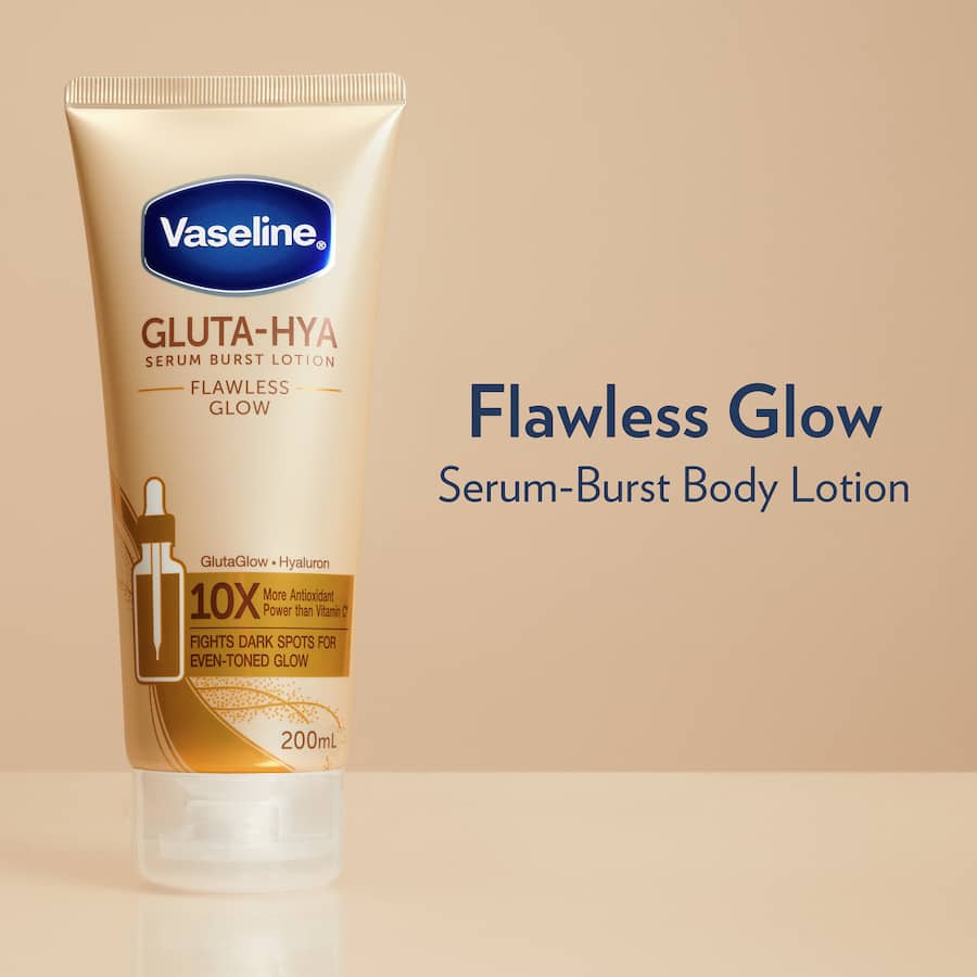 Vaseline Gluta Hya Body Serum Lotion Flawless Glow 200mL