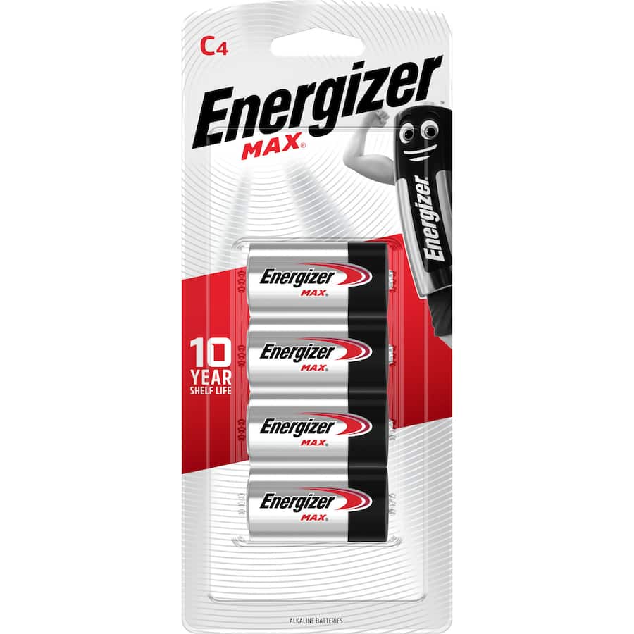 Energizer Max Batteries C4 4 pack