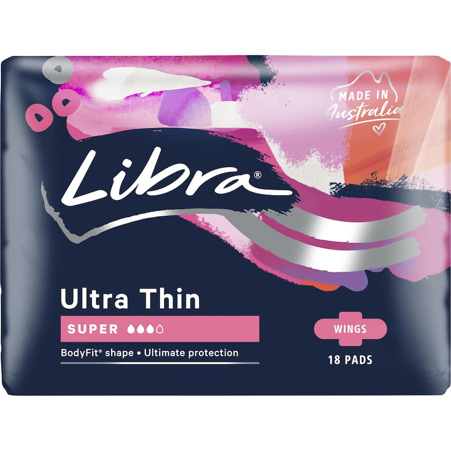 Libra Ultra Thin Pads Super With Wings 18pack