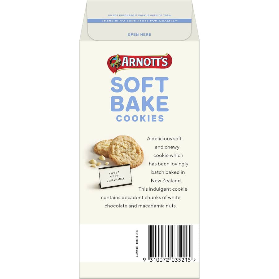 Arnotts Softbake Cookies White Chocolate Macadamia 150g