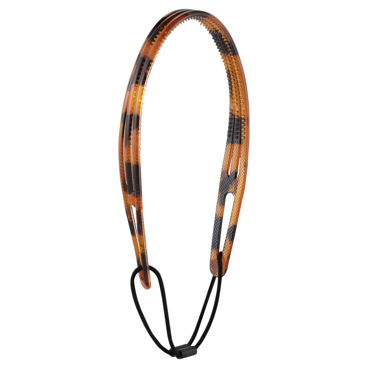 Lady Jayne Flexi Band in black and tortoise shell, featuring elastic design for comfortable, all-day hair hold.