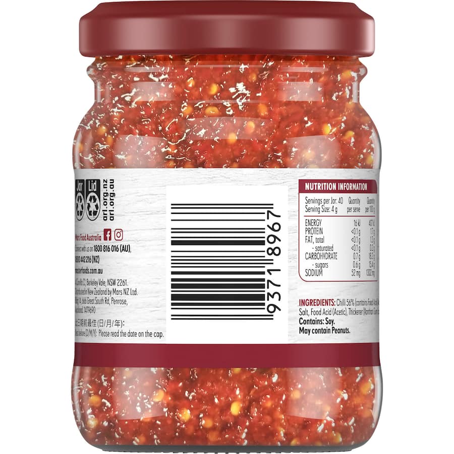 Masterfoods Chilli Finely Chopped Jar 160g