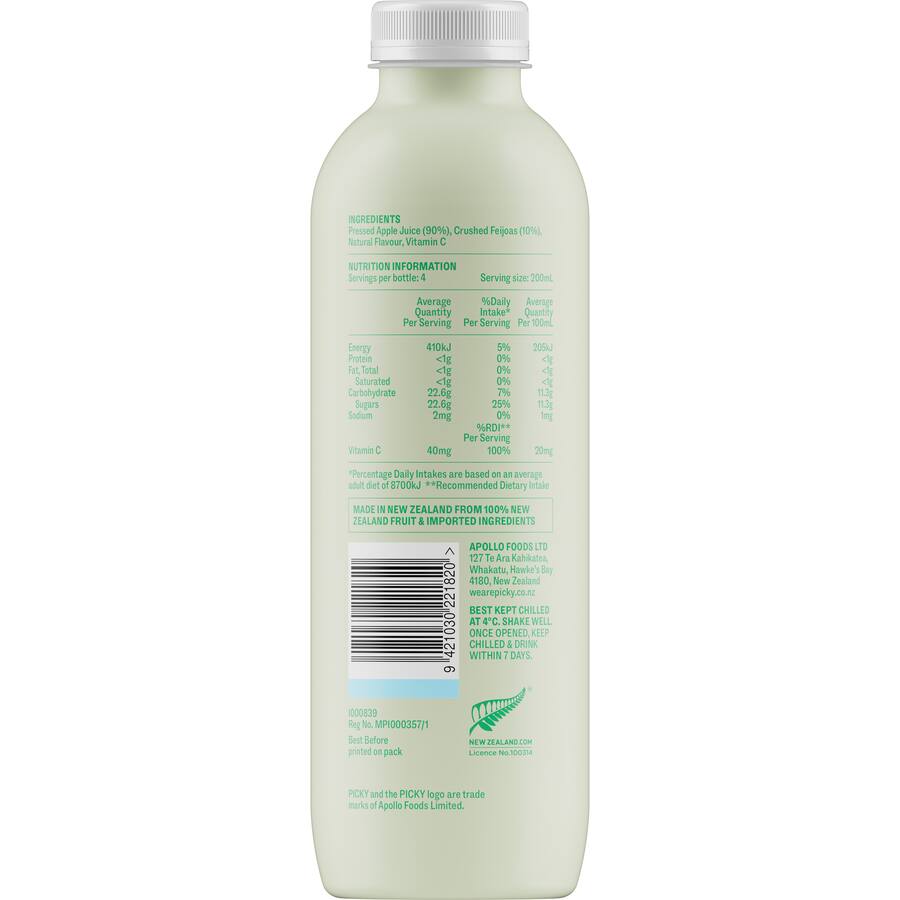 Picky Fruit Juice Apple & Feijoa - Bottle 800mL