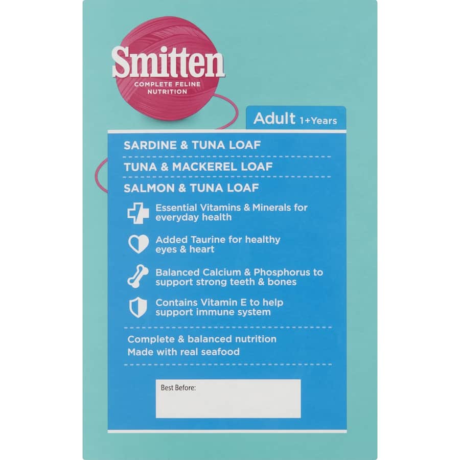 Smitten Wet Cat Food Seafood Selection Pouches 12x85g