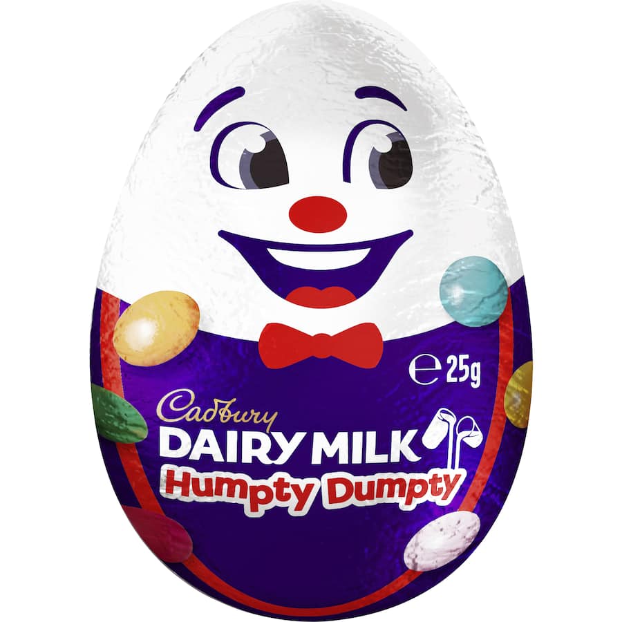 Cadbury Dairy Milk Chocolate Egg Humpty Dumpty Each 25g