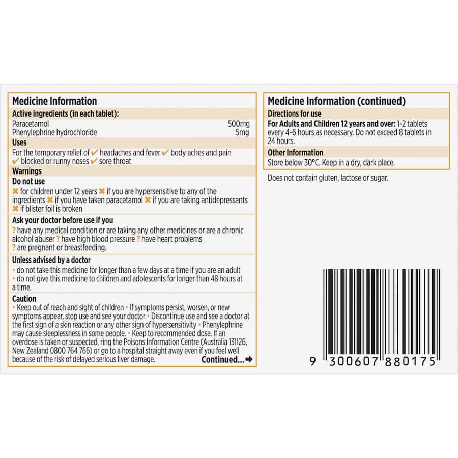 Codral Cold & Flu Decongestant 16pack