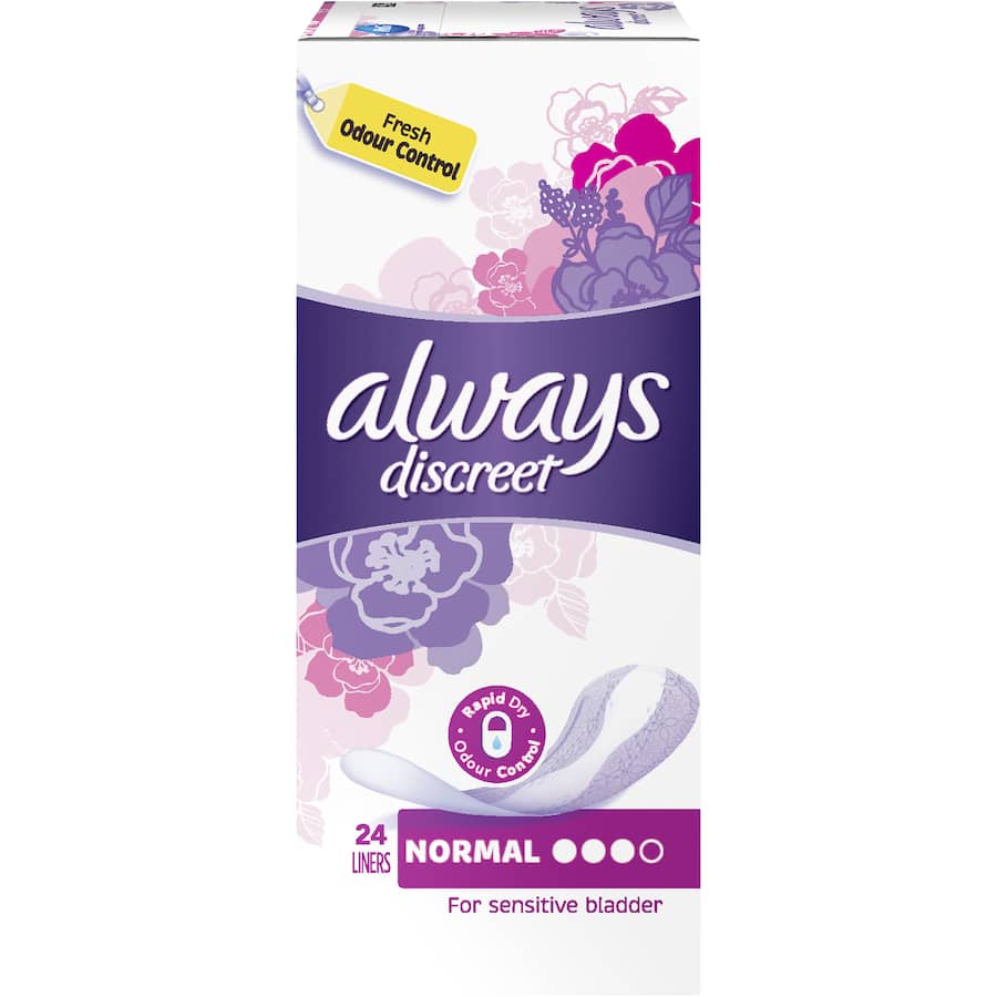 Always Discreet Continence Liner Normal - 24pack