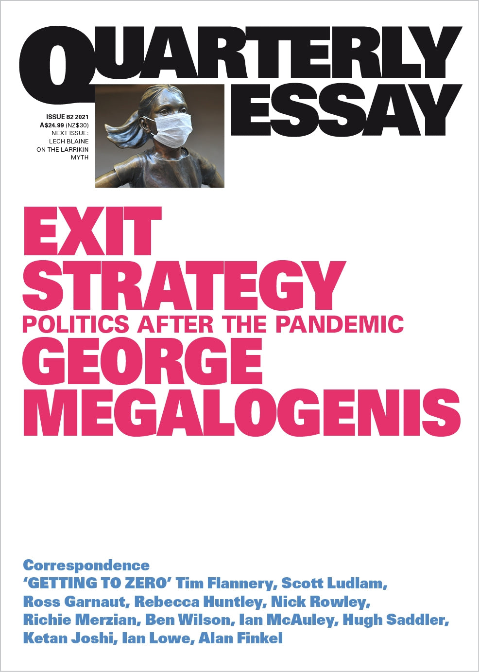 Cover of "Exit Strategy: Politics After the Pandemic," a trade paperback examining Australia's political shifts post-pandemic.
