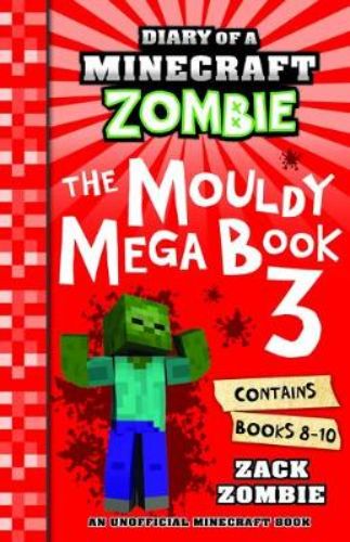 A colorful cover of 'The Mouldy Mega Book 3' featuring Zack Zombie amidst Halloween-themed illustrations for young readers.