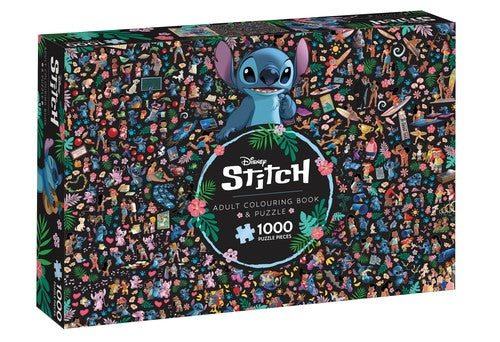 Stitch: Adult Colouring Book and Puzzle (Disney: 1000 Pieces)