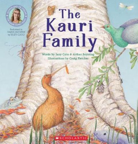 Illustrated paperback "The Kauri Family" invites kids to explore Aotearoa's forests with Suzy Cato's playful storytelling.