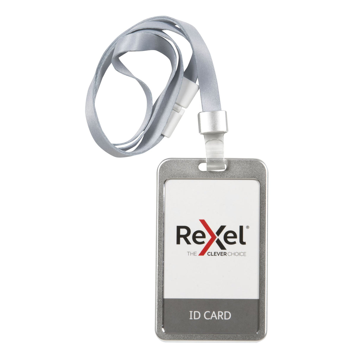 ALUMINIUM CRD HLDER W/ LANYARD SILV PRT- (Pack of 10)
