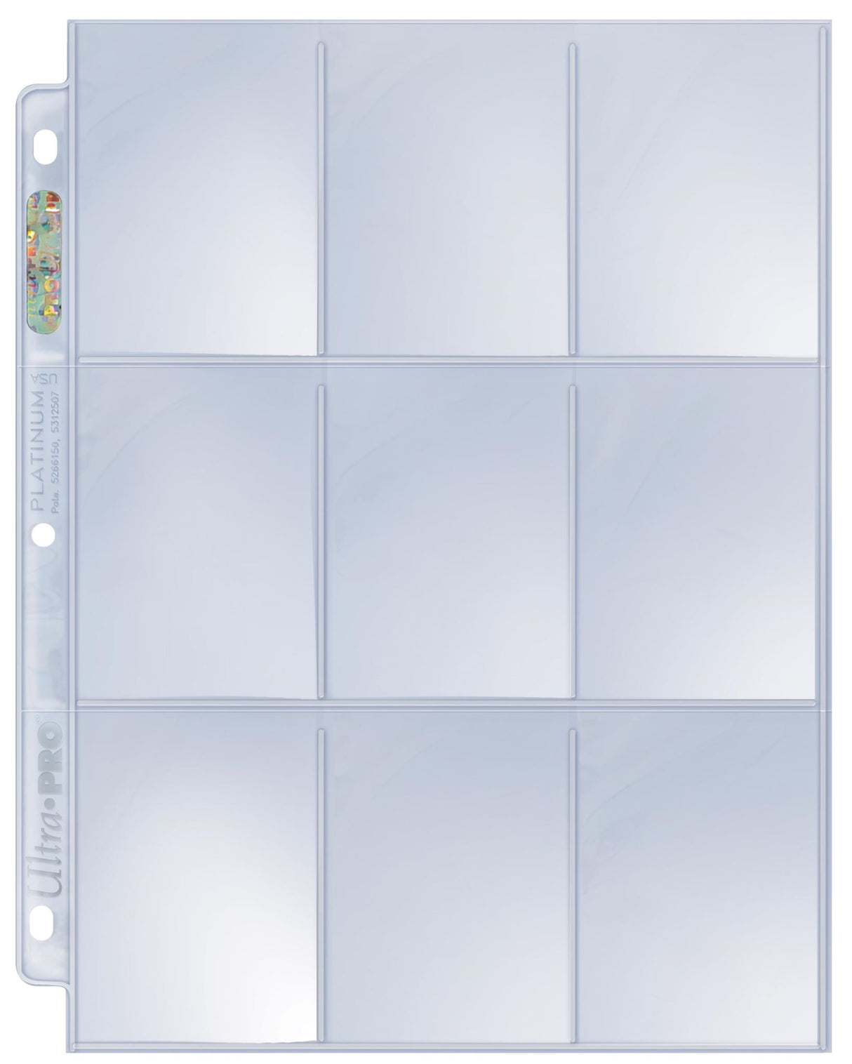 Ultra Pro: UP81320 9-Pocket Platinum Page for Standard Size Cards
