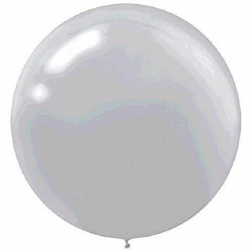 Balloons - 60cm Metallic Silver Round - Pack of 4