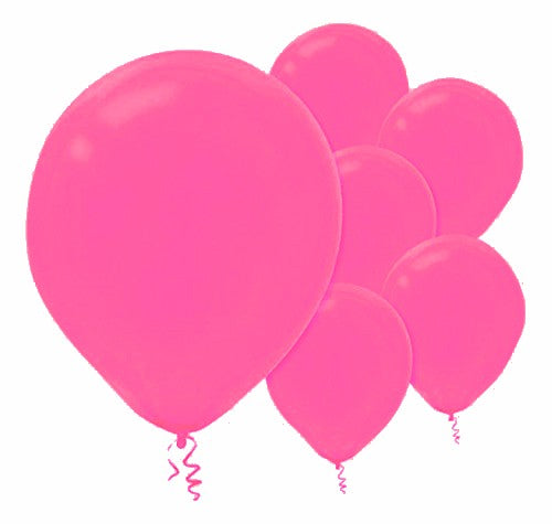 12cm Bright Pink Latex Balloons 50PK - Pack of 50