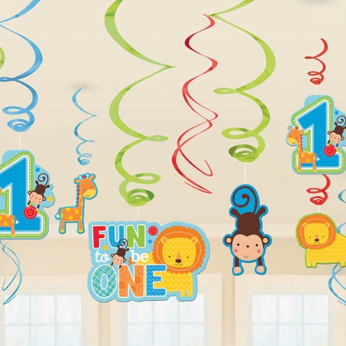 One Wild Boy Hanging Swirls 1st Birthday Value Pack