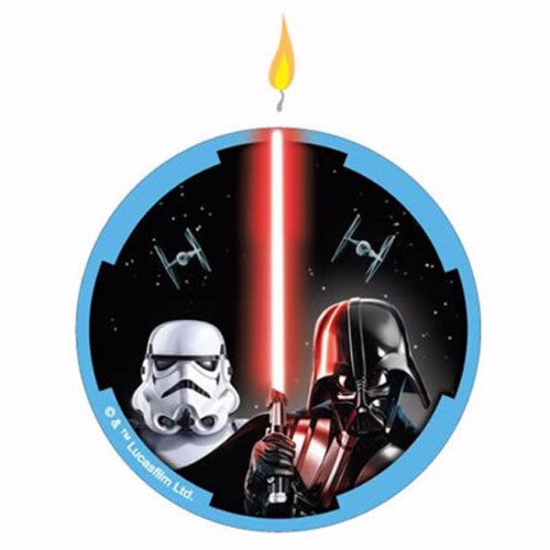 Star Wars Classic Candle Flat, measuring 8.5cm x 7cm, featuring iconic designs for fans and decor enthusiasts.