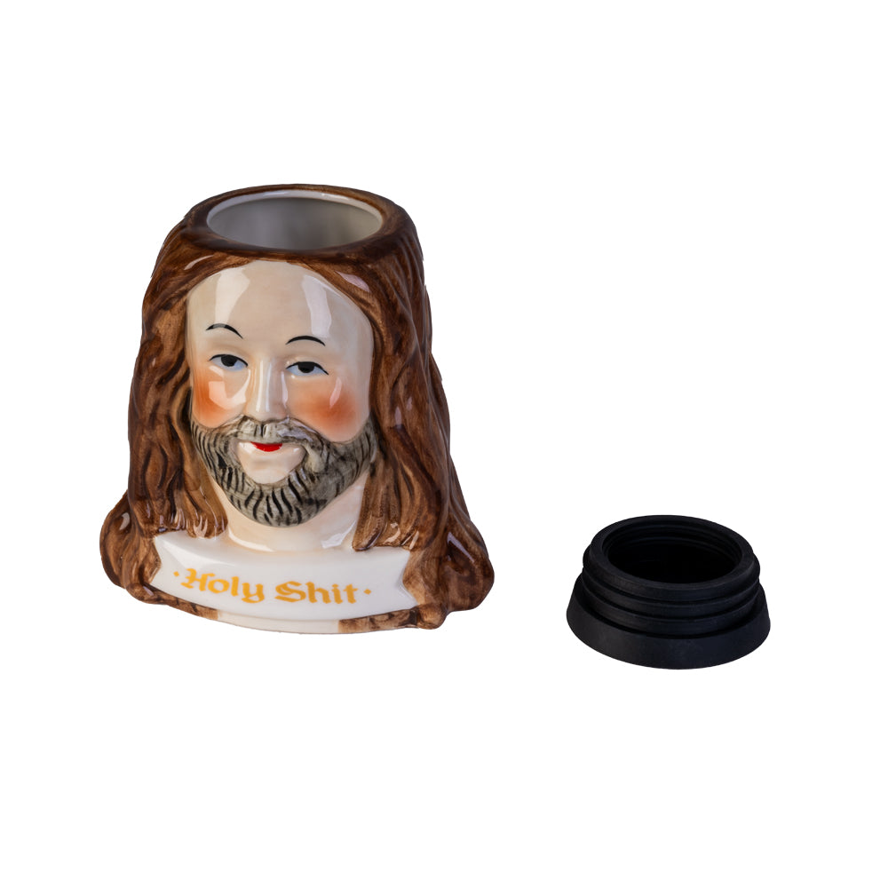 3D Jesus 'Holy Shit' Ceramic Storage Jar - Stash It!