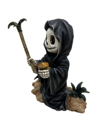 Ornament - Adorable Summer Grim Reaper with Drink in Hand (10.5cm)