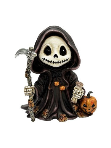 Ornament - Adorable Autumn Grim Reaper with Pumpkin (10cm)