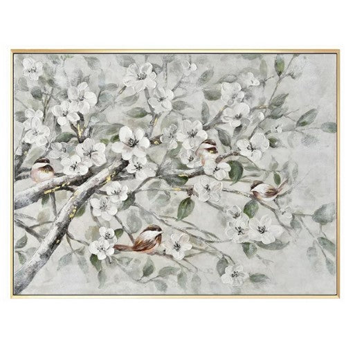 Painting 1 - White Flower Gold Frame