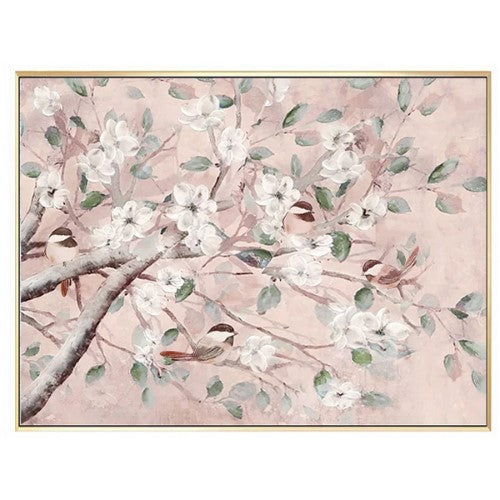Painting 1 - Pink Flower Gold Frame