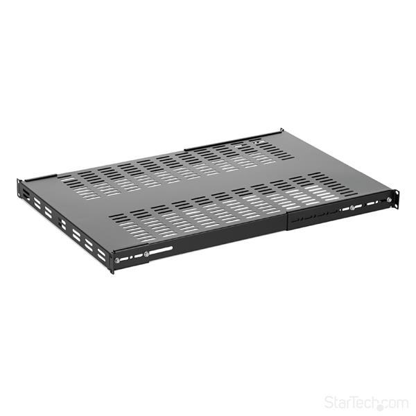 1U Adjustable Depth Vented Server Rack Shelf