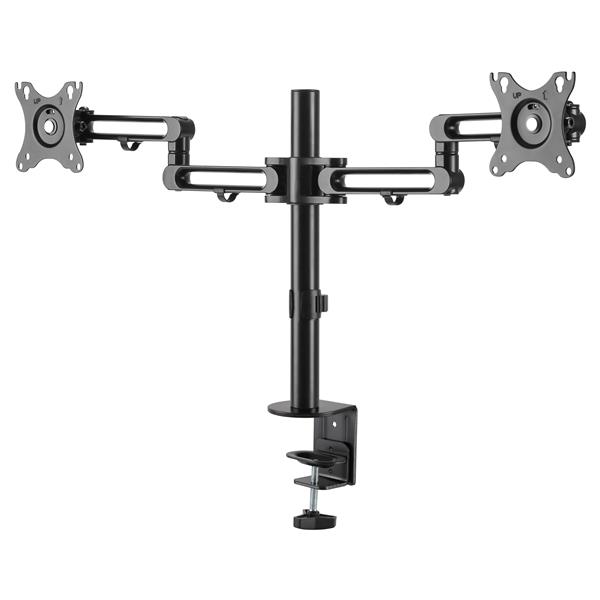 Desk Mount Dual Monitor Arm - Desk Clamp - Articulating - VESA