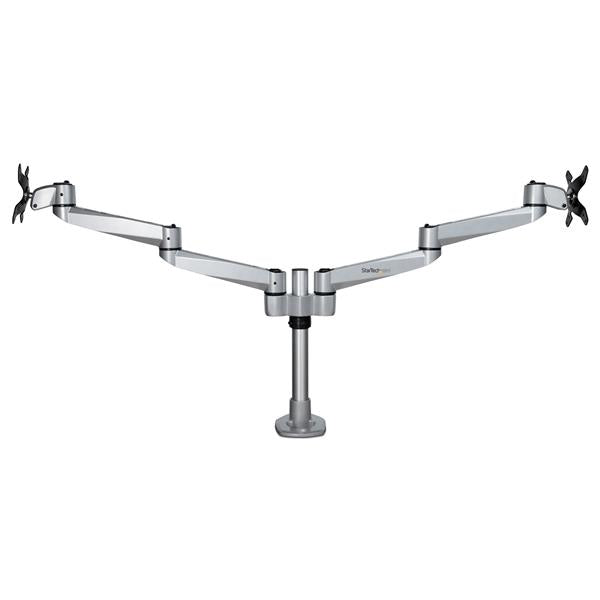 Desk Mount Dual Monitor Arm - Premium - For up to 27" Monitors