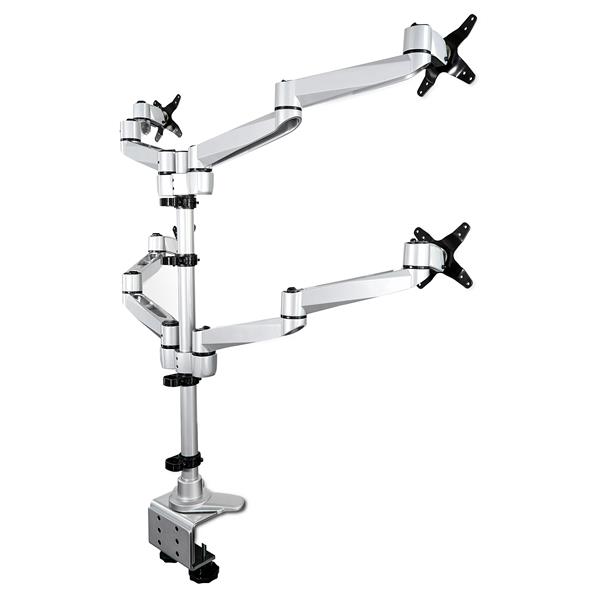 Quad Monitor Mount - Swivel - Premium - Up to 27" VESA Monitor