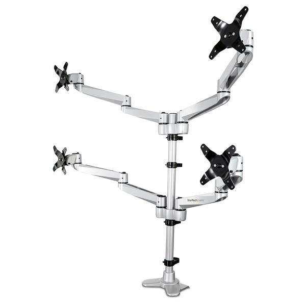 Quad Monitor Mount - Swivel - Premium - Up to 27" VESA Monitor