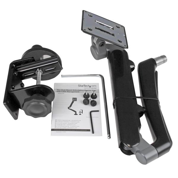 Desk-Mount Monitor Arm - Full Motion Articulating - Slim Profile