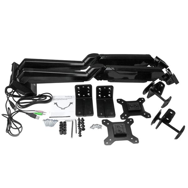 Desk-Mount Dual Monitor Arm - Full Motion - Articulating