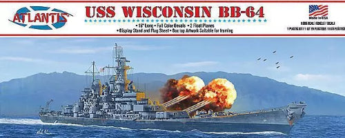 Plastic Kitset - Atlantis -1/600 USS Wisconsin BB64 BShip