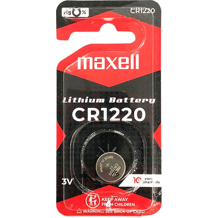 Maxell CR1220 Button Battery 5pk