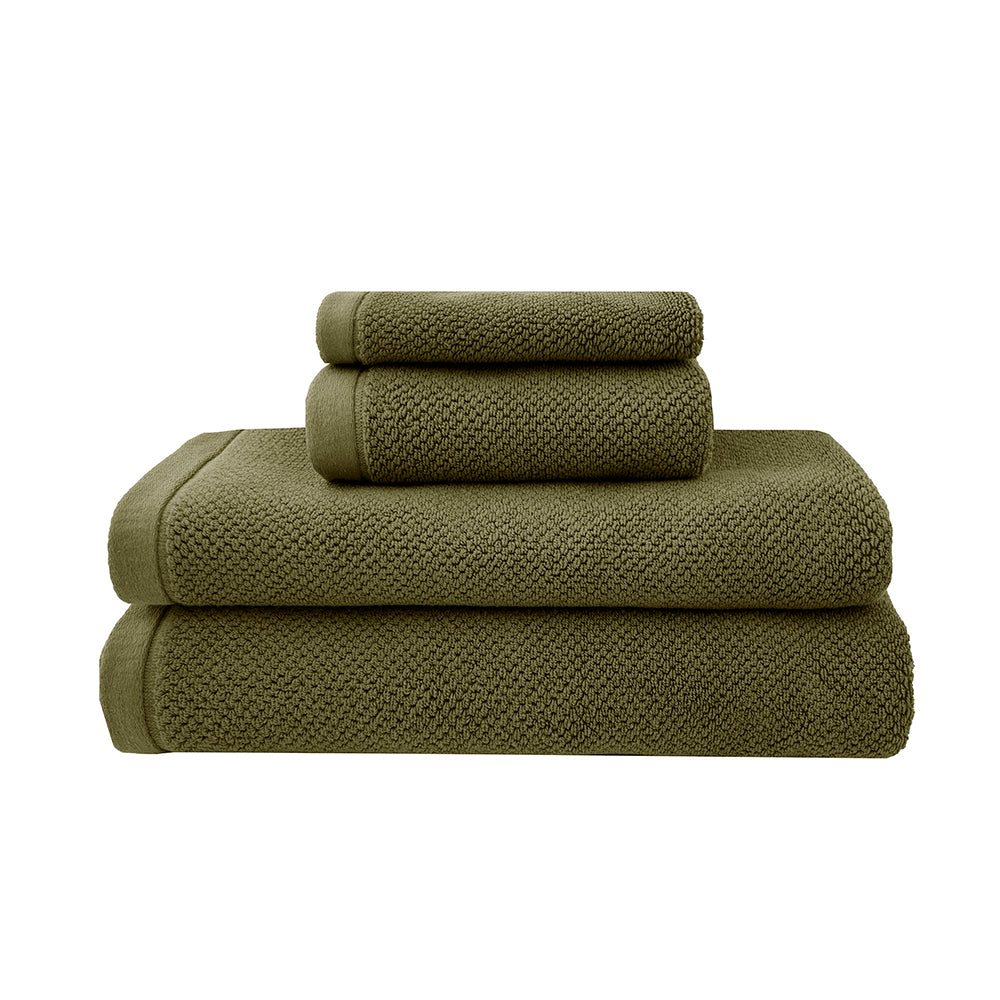 Angove 4pack Hand Towel 40x70cm Olive- Bambury