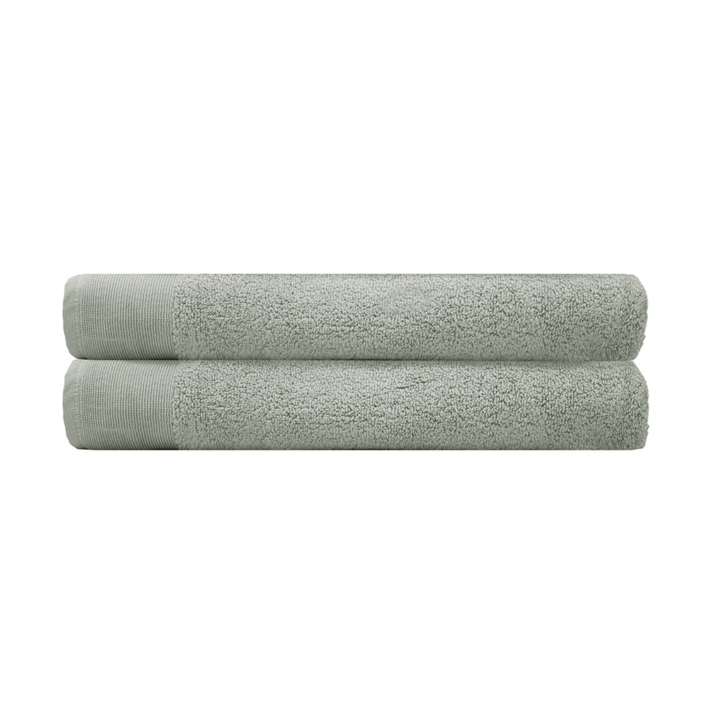 Elvire Bath Sheet 2 Pack Sage- Bambury