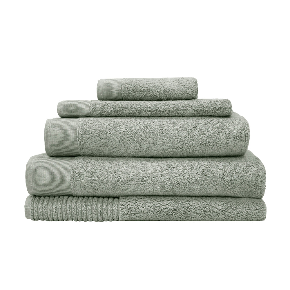 Elvire Bath Sheet 2 Pack Sage- Bambury