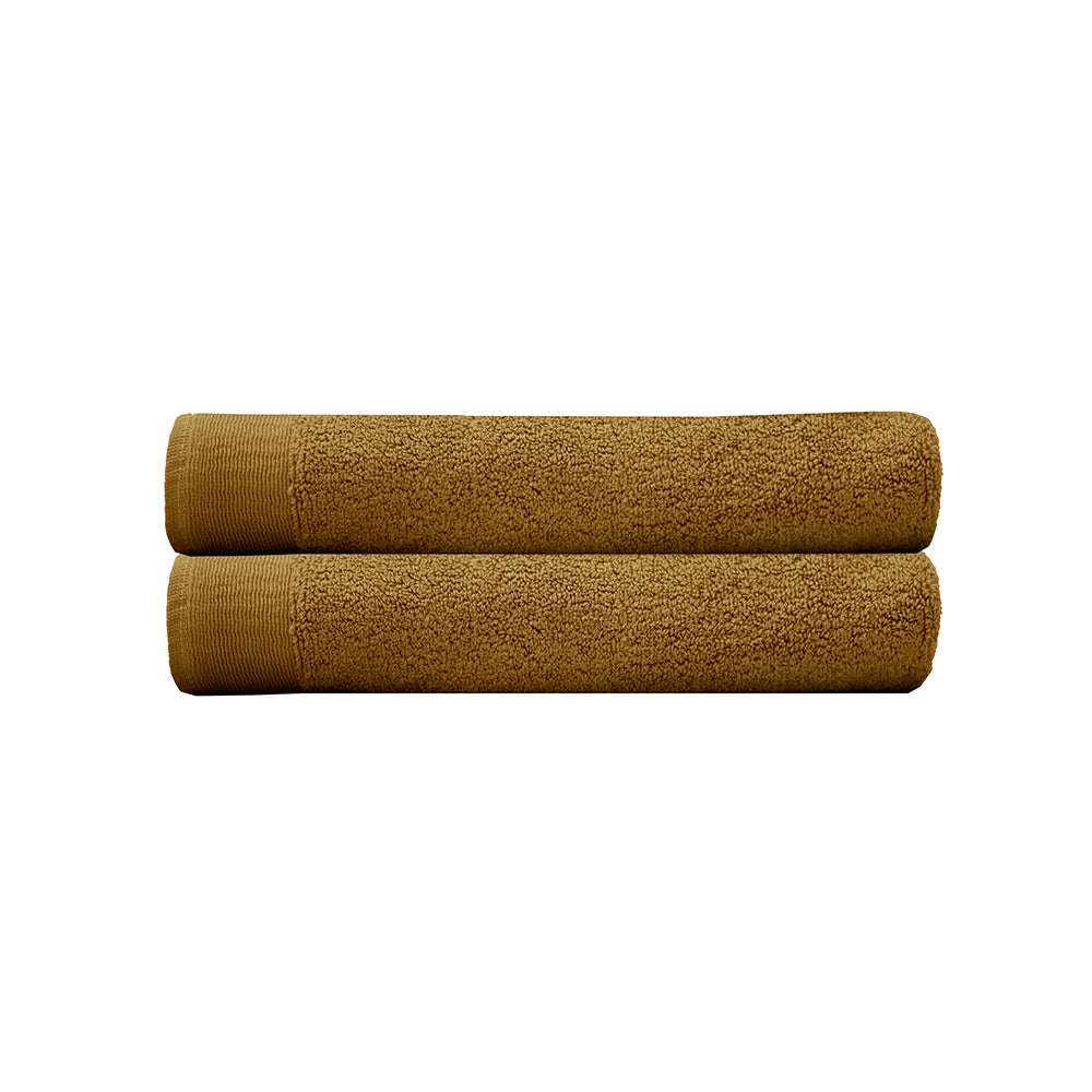 Elvire Bath Towel 2 Pack Tobacco- Bambury