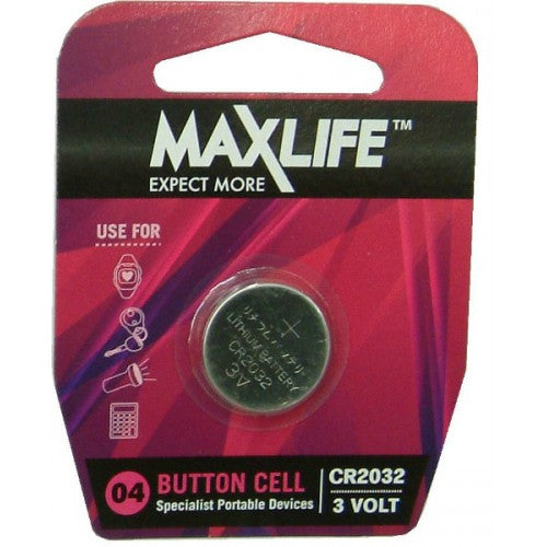 Max-Life Batteries Lithium Button CR2032