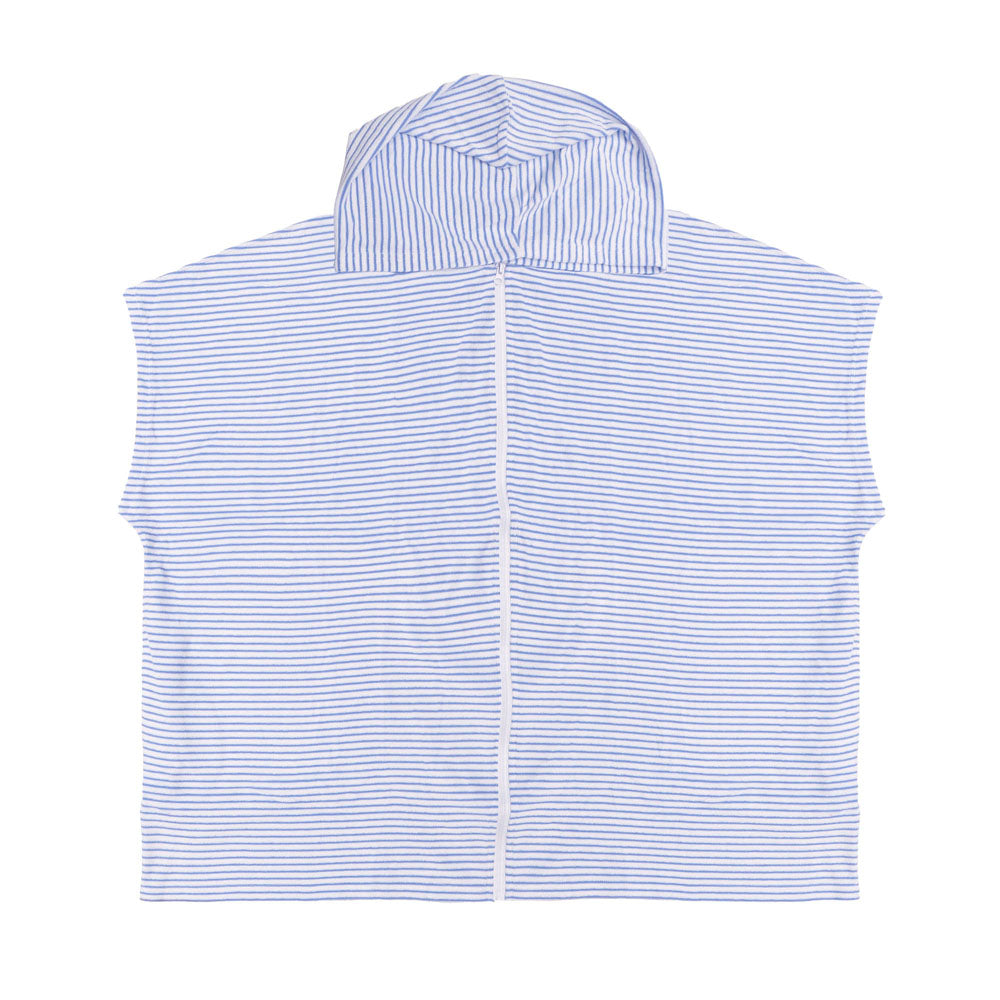 Adult Zip Front Poncho Blue - BAMBURY