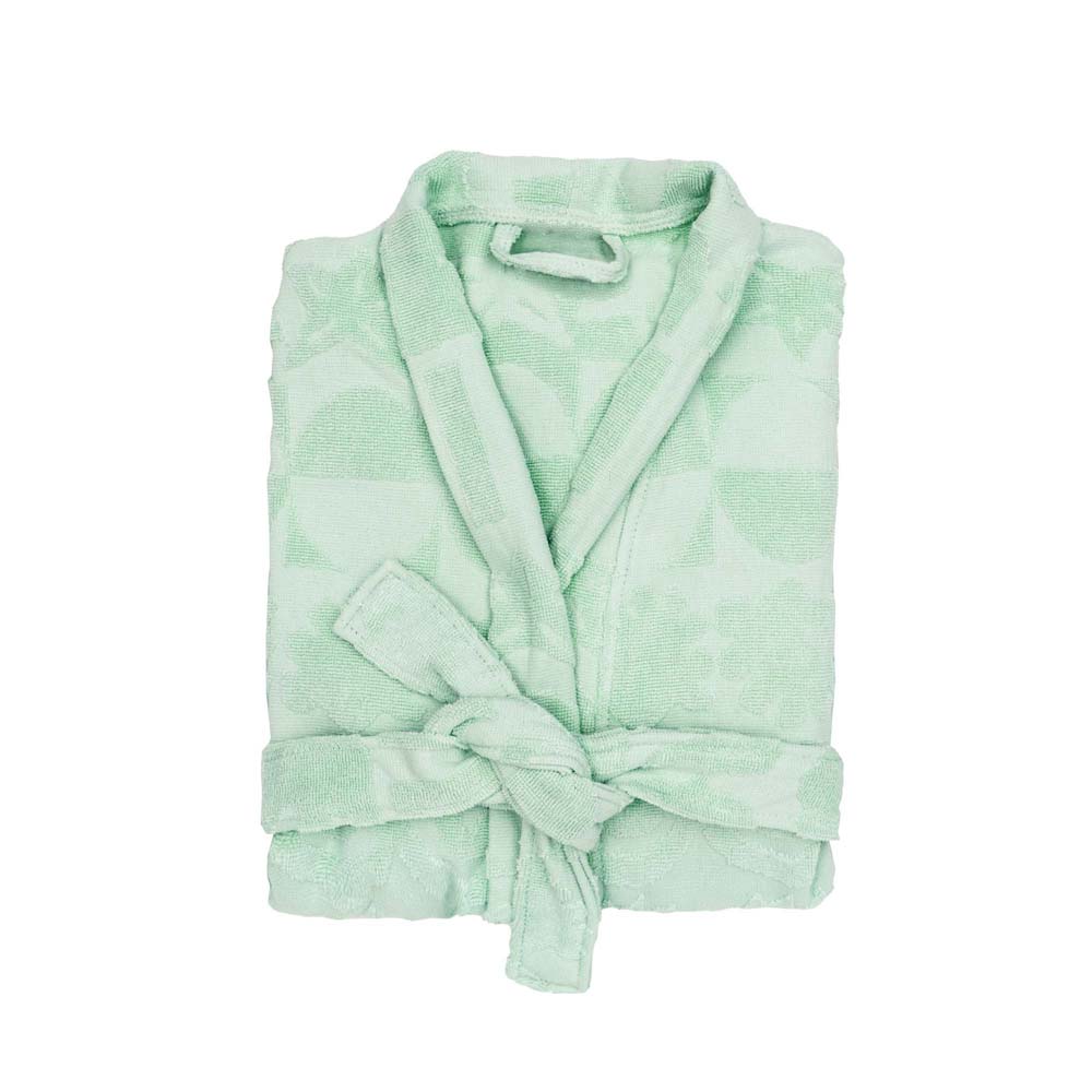 HiLo Cotton Towelling Short Robe S/M Bambury - Solana Mint